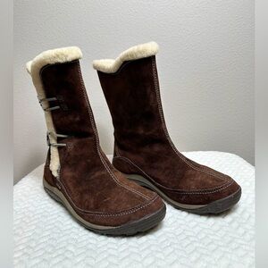 Merrell Yarra Women Size 9 Primaloft Insulated Suede Boots Brown Waterproof